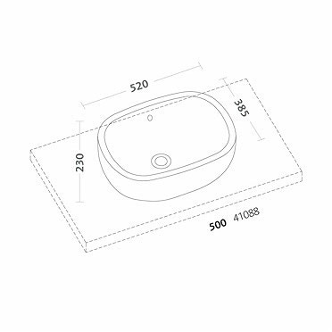 Immagine di Pozzi Ginori 500 bacinella da appoggio 52 (spr), bianco 41088000
