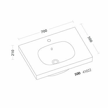 Immagine di Pozzi Ginori 500 lavabo rettangolare 70, bianco 41022000