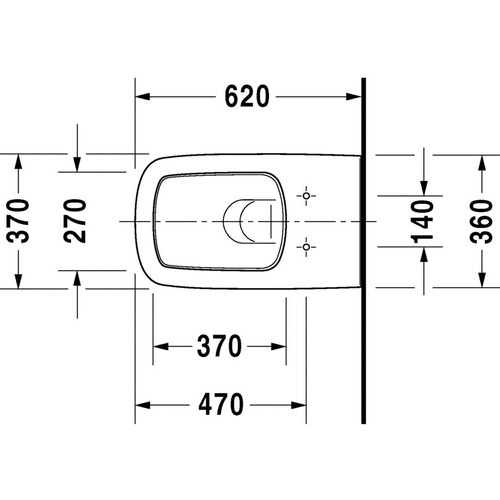 Immagine di Duravit DURASTYLE vaso sospeso a cacciata, senza sedile, fabbisogno di acqua di risciacquo 4,5 l, UWL classe 1, colore bianco 2537090000