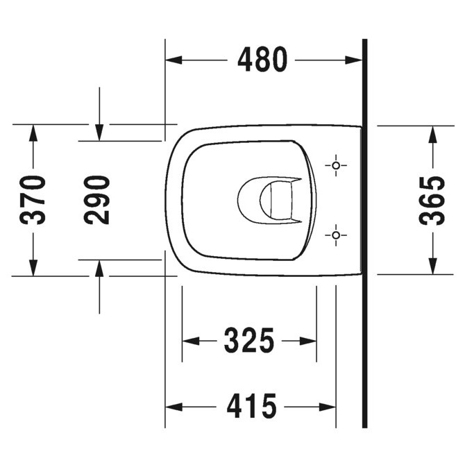 Immagine di Duravit DURASTYLE vaso sospeso Compact Rimless® a cacciata, senza brida, senza sedile, fabbisogno di acqua di risciacquo 4,5 l, UWL classe 1, HygieneGlaze, colore bianco 2571092000