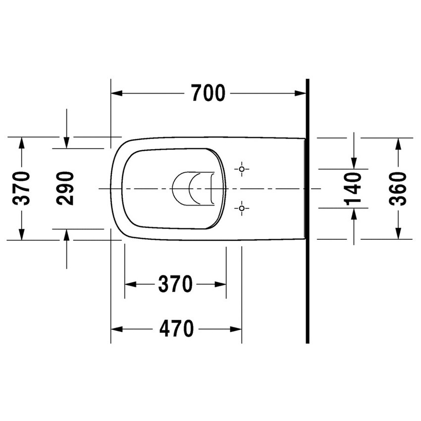 Immagine di Duravit DURASTYLE vaso sospeso Vital Rimless® a cacciata, senza brida e senza sedile, per portatori di handicap, fabbisogno di acqua di risciacquo 4,5 l, UWL classe 1, colore bianco 2559090000