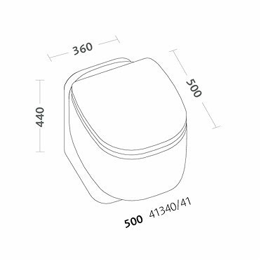 Immagine di Pozzi Ginori 500 vaso con scarico multi (S/P) completo di sedile, bianco 41340000