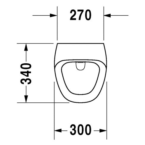 Immagine di Duravit DURASTYLE orinatoio modello elettronico a batteria, entrata posteriore nascosta, con mosca, ad aspirazione, con scarico orizzontale, HygieneGlaze, colore bianco 2804312007