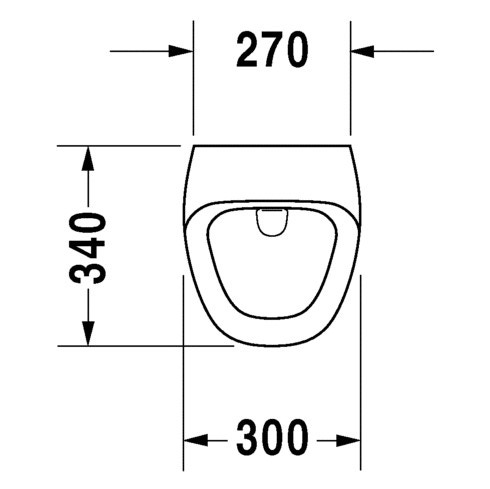 Immagine di Duravit DURASTYLE orinatoio modello elettronico per allacciamento alla rete, entrata posteriore nascosta, ad aspirazione, senza mosca, con scarico orizzontale, WonderGliss, colore bianco 28043100931
