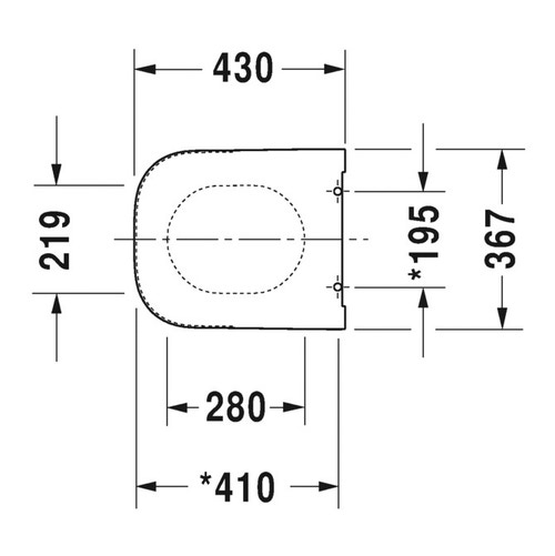 Immagine di Duravit HAPPY D.2 sedile con coperchio rimovibile, cerniere in acciaio inox, senza chiusura rallentata, colore bianco 0064510000
