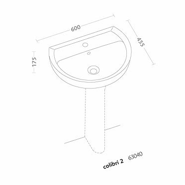 Immagine di Pozzi Ginori Colibrì 2 lavabo 60, bianco 63040000