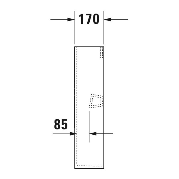 Immagine di Duravit HAPPY D.2 colonna per lavabo, colore bianco 0858270000