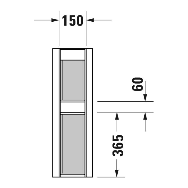 Immagine di Duravit HAPPY D.2 colonna per lavabo, colore bianco 0858270000