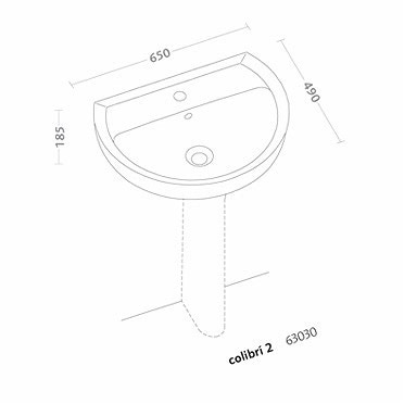 Immagine di Pozzi Ginori Colibrì 2 lavabo 65, bianco 63030000