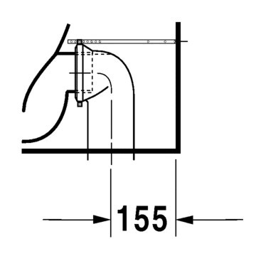 Immagine di Duravit HAPPY D.2 vaso monoblocco a pavimento a cacciata, per cassetta appoggiata non inclusa, senza sedile, fabbisogno di acqua di risciacquo 4,5 l, UWL classe 1, HygieneGlaze, colore bianco 2134092000