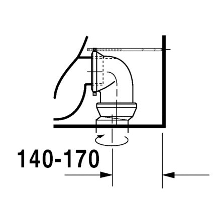 Immagine di Duravit HAPPY D.2 vaso monoblocco a pavimento a cacciata, per cassetta appoggiata non inclusa, senza sedile, fabbisogno di acqua di risciacquo 4,5 l, UWL classe 1, HygieneGlaze, colore bianco 2134092000