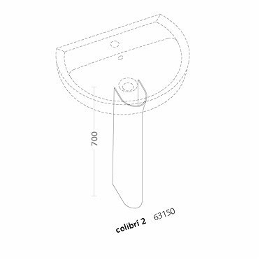 Immagine di Pozzi Ginori Colibrì 2 colonna, bianco 63150000