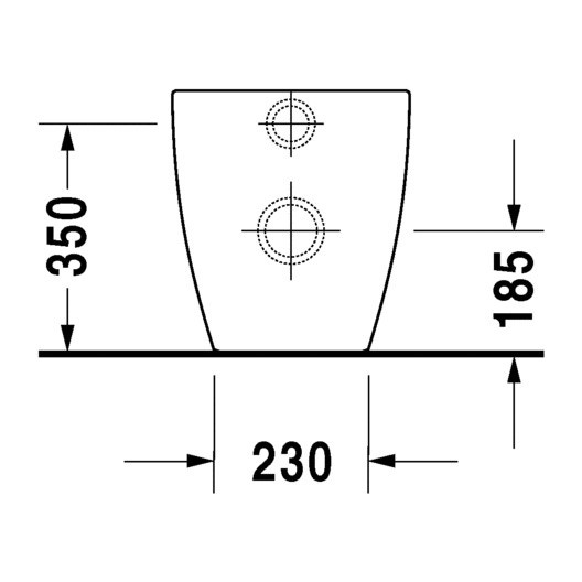 Immagine di Duravit HAPPY D.2 vaso a pavimento a cacciata, a filo parete, per cassetta a incasso o esterna non inclusa, senza sedile, con scarico orizzontale, fabbisogno di acqua di risciacquo 4,5 l, UWL classe 1, WonderGliss, colore bianco 21590900001