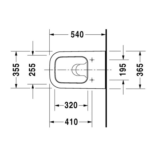 Immagine di Duravit HAPPY D.2 vaso sospeso a cacciata, senza sedile, fabbisogno di acqua di risciacquo 4,5 l, UWL classe 1, colore bianco 2221090000