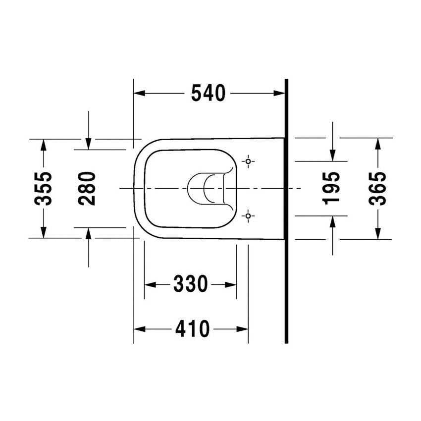 Immagine di Duravit HAPPY D.2 vaso sospeso Rimless®, a cacciata, senza brida e senza sedile, fabbisogno di acqua di risciacquo 4,5 l, UWL classe 1, colore bianco 2222090000
