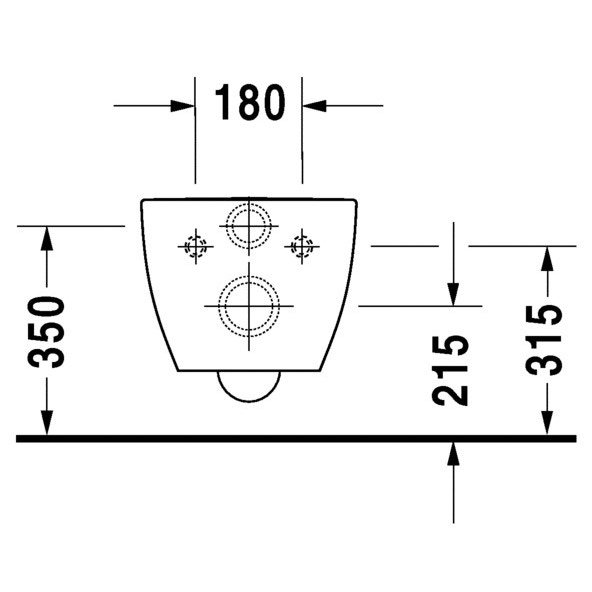Immagine di Duravit HAPPY D.2 vaso sospeso Rimless®, a cacciata, senza brida e senza sedile, fabbisogno di acqua di risciacquo 4,5 l, UWL classe 1, colore bianco 2222090000