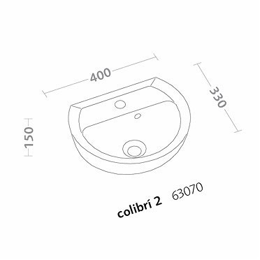 Immagine di Pozzi Ginori Colibrì 2 lavamani 40, bianco 63070000