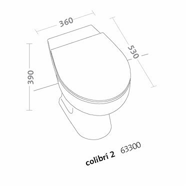 Immagine di Pozzi Ginori Colibrì 2 vaso con scarico a pavimento (S), bianco 63300000