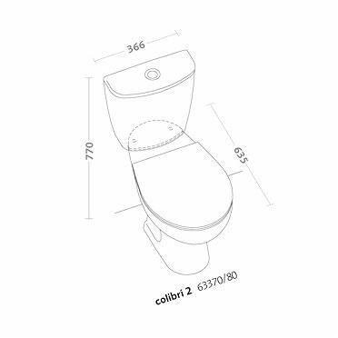 Immagine di Pozzi Ginori Colibrì 2 vaso per cassetta con scarico a pavimento (S), bianco 63370000