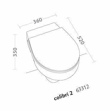 Immagine di Pozzi Ginori Colibrì 2 vaso sospeso, bianco 63312000