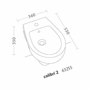 Immagine di Pozzi Ginori Colibrì 2 bidet sospeso, bianco 63255000