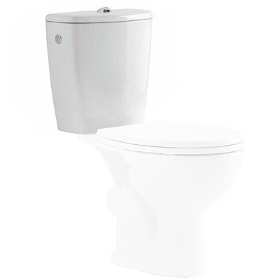 Immagine di Pozzi Ginori Colibrì 2 cassetta A.A./D.S. completa di coperchio e batteria cromata, bianco 63470000