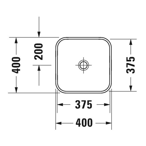 Immagine di Duravit HAPPY D.2 PLUS bacinella da appoggio soprapiano 40 cm con rettifica, senza foro e senza troppopieno, interno colore bianco finitura lucido, WonderGliss, esterno colore antracite finitura opaco 23594061001