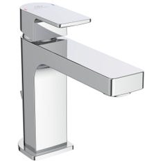 Immagine di Ideal Standard EDGE miscelatore monocomando lavabo H.14.4 cm, con asta di comando scarico e piletta, finitura cromo A7101AA