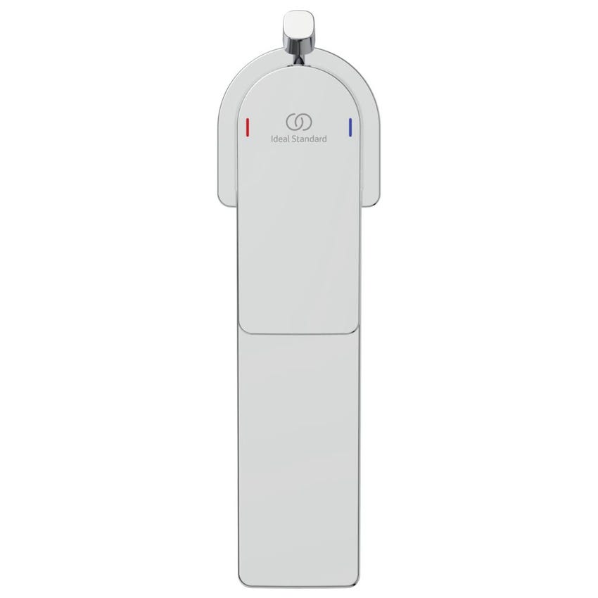 Immagine di Ideal Standard EDGE miscelatore monocomando lavabo H.14.4 cm, con asta di comando scarico e piletta, finitura cromo A7101AA