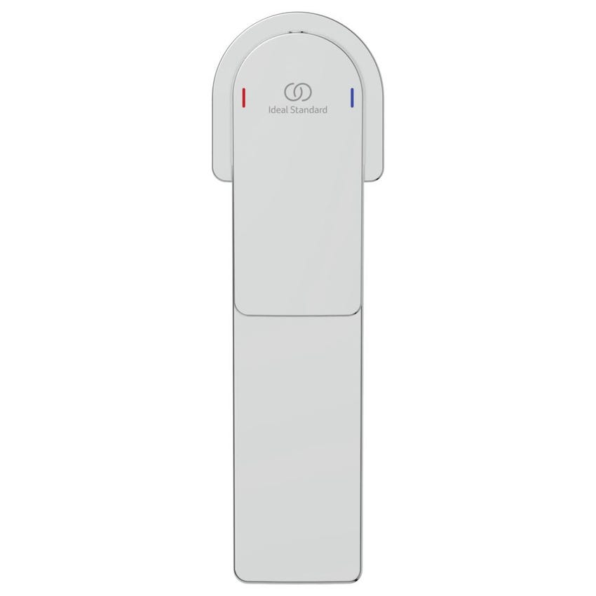 Immagine di Ideal Standard EDGE set rubinetteria con miscelatore lavabo senza scarico, miscelatore bidet con scarico, miscelatore monocomando ad incasso doccia e corpo incasso, finitura cromo SETED004