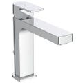 Immagine di Ideal Standard EDGE miscelatore monocomando lavabo H.17 cm, con sistema di apertura a freddo Bluestart, asta di comando e scarico piletta, finitura cromo A7107AA