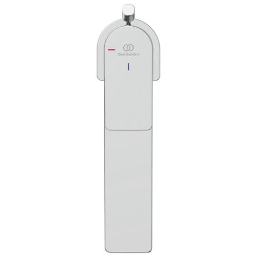 Immagine di Ideal Standard EDGE miscelatore monocomando lavabo H.17 cm, con sistema di apertura a freddo Bluestart, asta di comando e scarico piletta, finitura cromo A7107AA