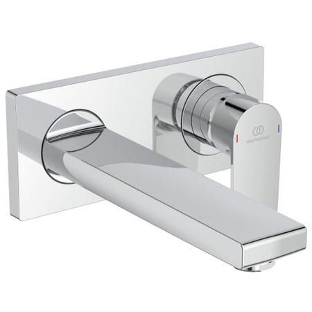 Immagine di Ideal Standard EDGE miscelatore monocomando lavabo per installazione a parete, finitura cromo A7116AA