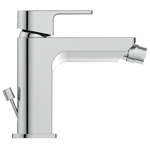 Immagine di Ideal Standard EDGE set rubinetteria con miscelatore lavabo senza scarico, miscelatore bidet con scarico, miscelatore monocomando ad incasso doccia e corpo incasso, finitura cromo SETED004
