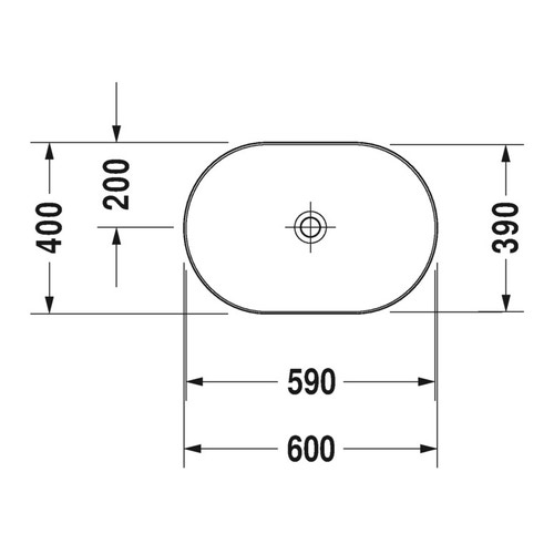 Immagine di Duravit LUV bacinella da appoggio soprapiano 60 cm, con rettifica, senza troppopieno, interno colore bianco, esterno colore sabbia finitura opaco 0379602100