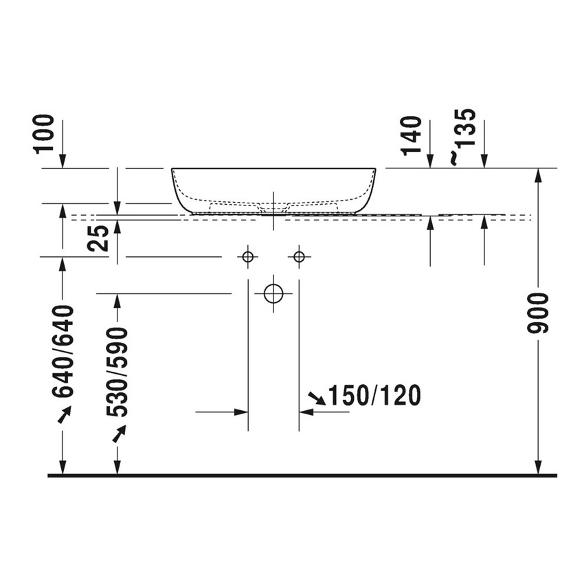 Immagine di Duravit LUV bacinella da appoggio soprapiano 60 cm, con rettifica, senza troppopieno, interno colore bianco, esterno colore bianco finitura opaco 0379602600