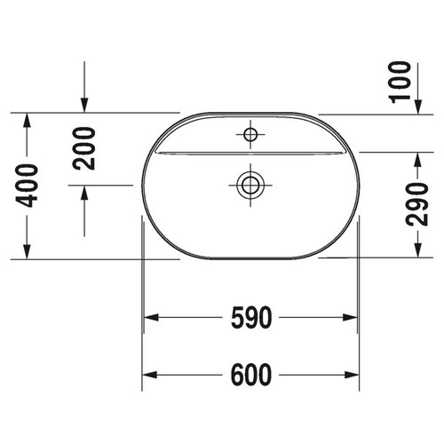 Immagine di Duravit LUV bacinella da appoggio soprapiano 50 cm, monoforo, con rettifica, senza troppopieno, con bordo per rubinetteria, interno colore bianco, esterno colore grigio finitura opaco 0380602300