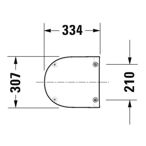 Immagine di Duravit ME BY STARCK coperchio per orinatoio con chiusura rallentata, cerniere finitura cromato, colore bianco 0024090000