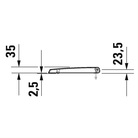 Immagine di Duravit ME BY STARCK coperchio per orinatoio con chiusura rallentata, cerniere finitura cromato, colore bianco 0024090000