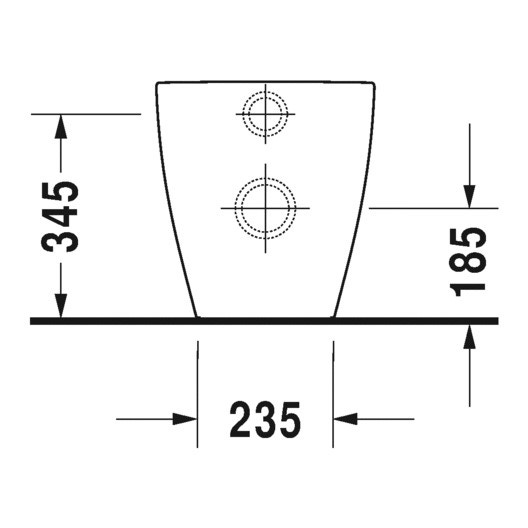 Immagine di Duravit ME BY STARCK vaso a pavimento a cacciata P.60 cm, a filo parete, con scarico orizzontale, senza sedile, fabbisogno di risciacquo di acqua 4,5 l, WonderGliss, colore bianco 21690900001