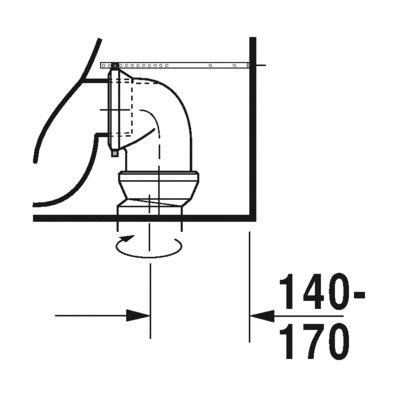Immagine di Duravit ME BY STARCK vaso monoblocco a pavimento a cacciata P.65 cm, senza cassetta e senza sedile, UWL classe 1, colore bianco 2170090000