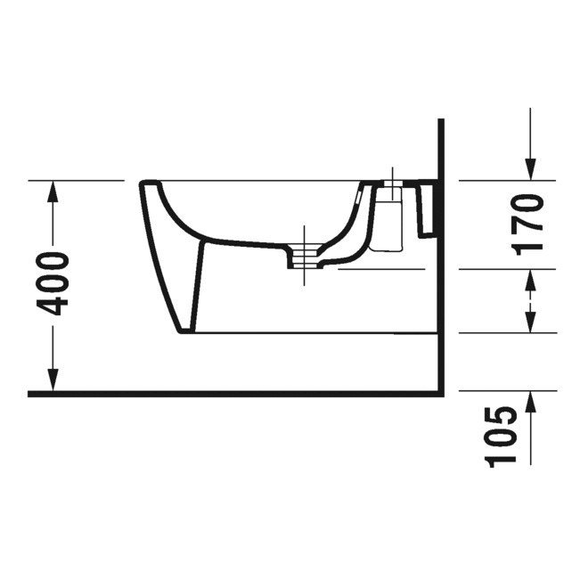 Immagine di Duravit ME BY STARCK set sanitari sospesi, vaso a cacciata Rimless e WonderGliss, sedile con coperchio con chiusura rallentata, bidet monoforo con troppopieno, colore bianco 25290900001+2288150000+0020090000