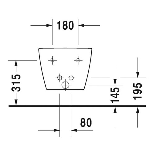 Immagine di Duravit ME BY STARCK COMPACT bidet sospeso P.48 cm, con troppopieno, con bordo per rubinetteria, WonderGliss, colore bianco 22901500001