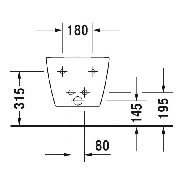 Immagine di Duravit ME BY STARCK COMPACT bidet sospeso P.48 cm, con troppopieno, con bordo per rubinetteria, WonderGliss, colore bianco 22901500001