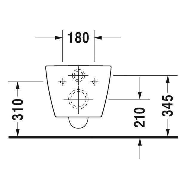 Immagine di Duravit ME BY STARCK COMPACT vaso sospeso Rimless® a cacciata P.48 cm, senza brida, senza sedile, fabbisogno di acqua di risciacquo 4,5 l, UWL classe 1, interno colore bianco finitura lucido, esterno colore bianco finitura bianco opaco 2530092600