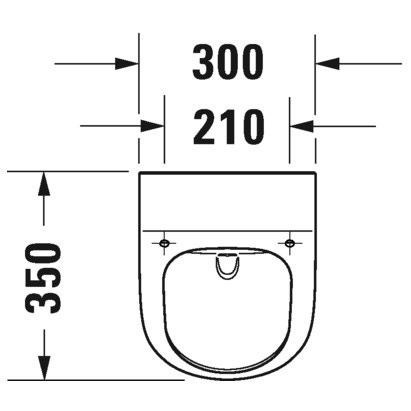 Immagine di Duravit ME BY STARCK orinatoio Rimless®, senza brida, entrata posteriore nascosta, ad aspirazione, scarico orizzontale, versione per coperchio, con mosca, colore bianco 2812300007