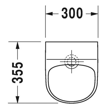 Immagine di Duravit ME BY STARCK orinatoio Dry, senza acqua, scarico orizzontale Ø 50 mm, con mosca, colore bianco 2814300007
