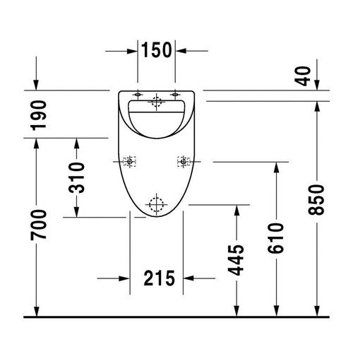 Immagine di Duravit ORINATOI Fizz, entrata posteriore nascosta, ad aspirazione, scarico orizzontale, versione per coperchio, con mosca, WonderGliss, colore bianco 08233500071