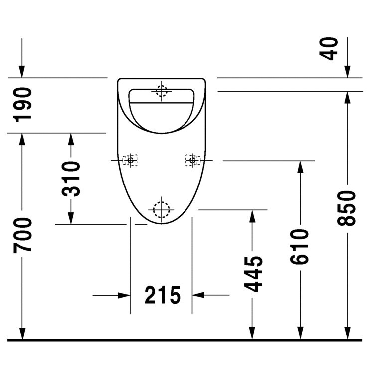 Immagine di Duravit ORINATOI Fizz, entrata posteriore nascosta, ad aspirazione, scarico orizzontale, senza coperchio, senza mosca, WonderGliss, colore bianco 08233600001