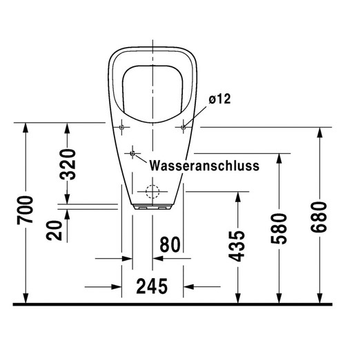 Immagine di Duravit ORINATOI Ultronic, modello elettronico a batteria, entrata posteriore nascosta, ad aspirazione, scarico orizzontale, senza mosca, WonderGliss, colore bianco 08303700001